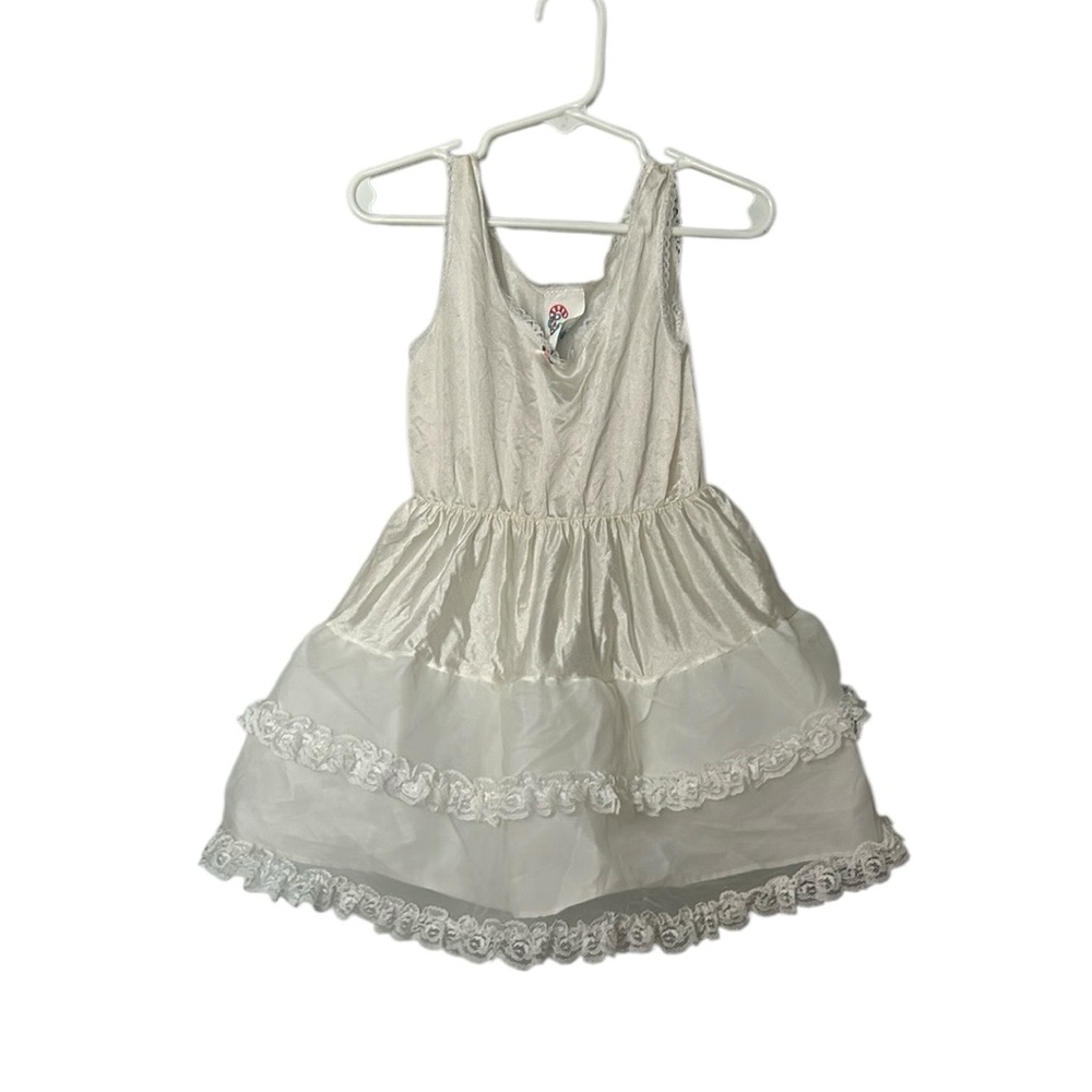 Vintage Candy Kane By Imerman Petticoat Lace Slip Tutu Dress Made In USA Size 5